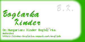 boglarka kinder business card